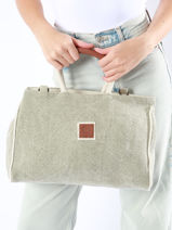 Handtas Naturel Le voyage en panier Bruin naturel PM807-vue-porte