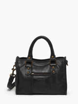 Cross Body Tas Cow Leder Basilic pepper Zwart cow BCOW72