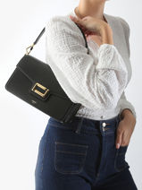 Schoudertas Angele Leder Lancel Zwart angele A13149-vue-porte