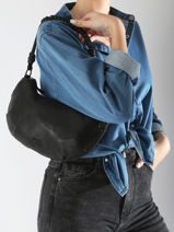 Cross Body Tas Tokyo Leder Basilic pepper Zwart tokyo BTOK02-vue-porte