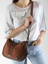 Cross Body Tas Winter Velvet Miniprix Bruin wt velvet 3663-vue-porte