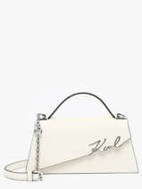 Schoudertas Karl lagerfeld Wit k signature A1W30458