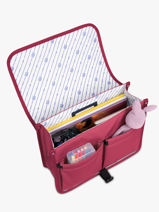 Boekentas 2 Compartimenten Cabaia Roze school S-vue-porte