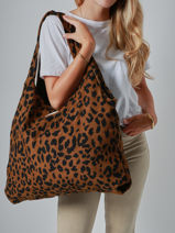 Schoudertas 1 Compartiment Roxy Bruin back to school RJBP4911-vue-porte