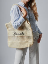 Schoudertas Beach Papier Miniprix Beige beach Q637-vue-porte