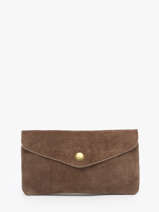 Portemonnee Velvet Leder Milano Bruin velvet VE23113