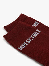 Damessokken Ttue Long Glitter Pieces Rood girl 17162499-vue-porte