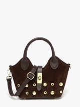 Handtas Velvet Studs Milano Bruin velvet studs VS25091