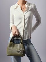 Handtas S Juliette Leder Le tanneur Groen juliette TJET1000-vue-porte
