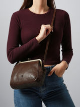 Cross Body Tas Heritage Leder Biba Bruin heritage BT22-vue-porte