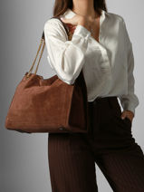 Schoudertas Bradley Lauren ralph lauren Bruin bradley 31969418-vue-porte