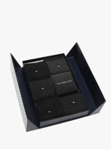 Herensokken 6 Paar Cadeaubox Tommy hilfiger Zwart socks 71235374-vue-porte