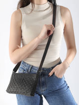 Cross Body Tas Heritage Leder Biba Zwart heritage KA9-vue-porte