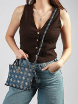 Handtas Emelie Logo Guess Blauw emelie logo GP992875-vue-porte