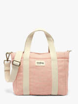 Handtassen Tressage Katoen Hindbag Roze tressage TS