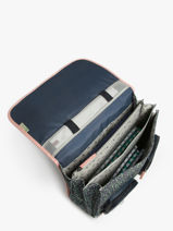 Boekentas 3 Compartimenten Cameleon Blauw vintage fantasy PBVGCA41-vue-porte