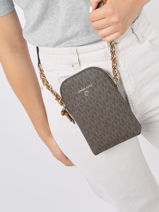 Cross Body Tas Jet Set Charm Michael kors Bruin jet set charm T0GT9C1B-vue-porte