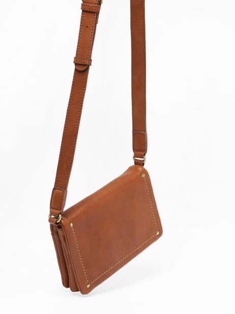 Cross Body Tas Boston Leder Basilic pepper Bruin boston BBOS03 ander zicht 2