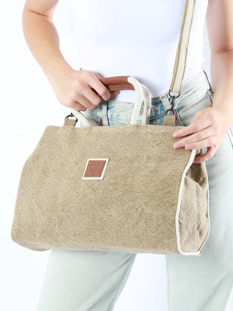 Handtas Naturel Le voyage en panier Beige naturel PM807 ander zicht 1