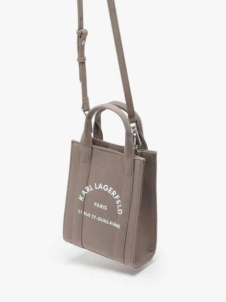 Cross Body Tas Xs Rsg Katoen Karl lagerfeld Beige rsg 246W3890 ander zicht 2