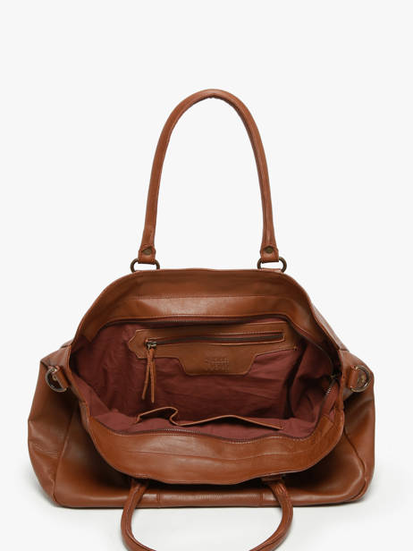 Schoudertas A4 Formaat Cow Leder Basilic pepper Bruin cow BCOW78 ander zicht 3