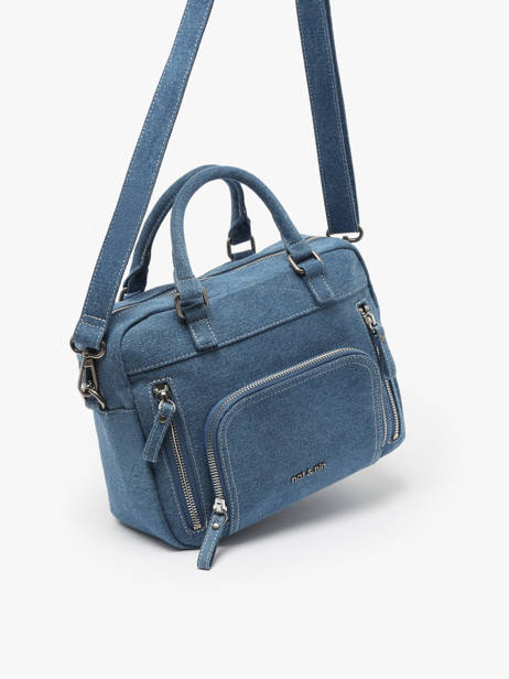 Cross Body Tas Denim Katoen Nat et nin Blauw denim DE ander zicht 2