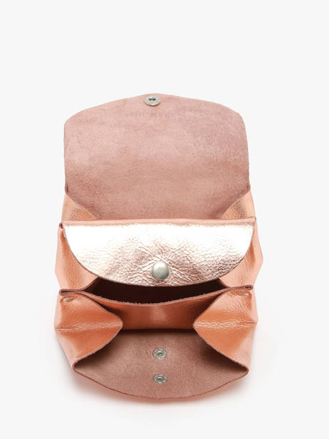 Portemonnee Le Gustave Leder Paul marius Roze vintage GUSTAVEM ander zicht 1