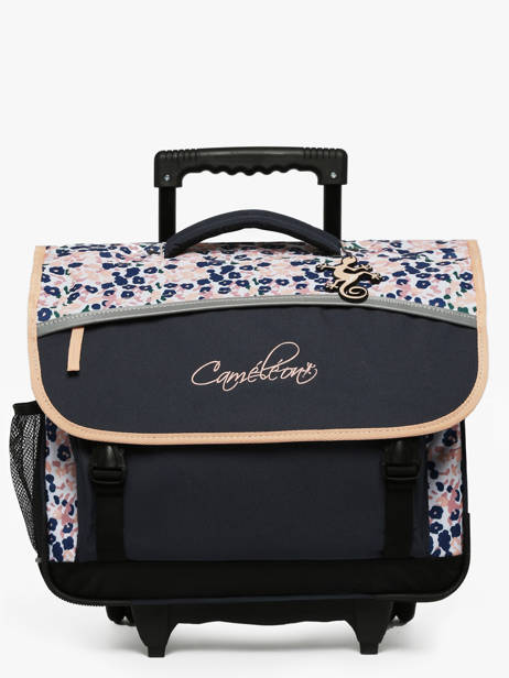 Boekentas Op Wieltjes Kind 3 Compartimenten Cameleon Blauw actual CR41