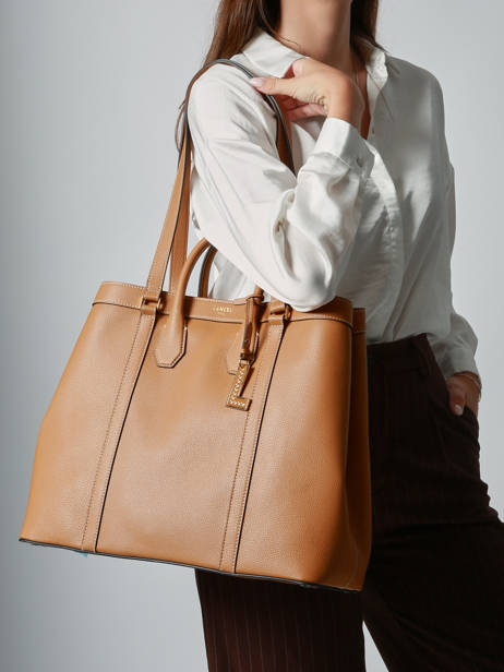 Handtas Belleville Leder Lancel Bruin belleville A13738 ander zicht 1