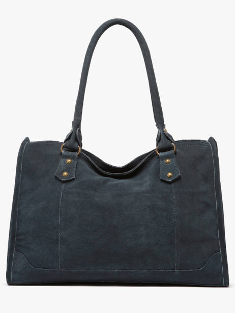 Schoudertas A4 Houston Leder Basilic pepper Blauw houston BHOU31 ander zicht 4