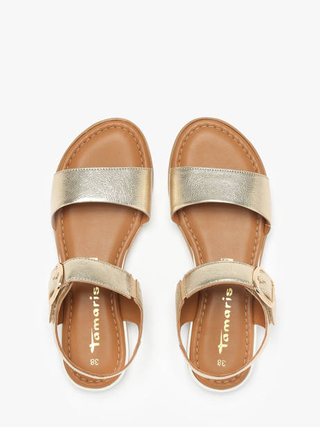 Sandalen Uit Leder Tamaris Goud accessoires 44 ander zicht 3