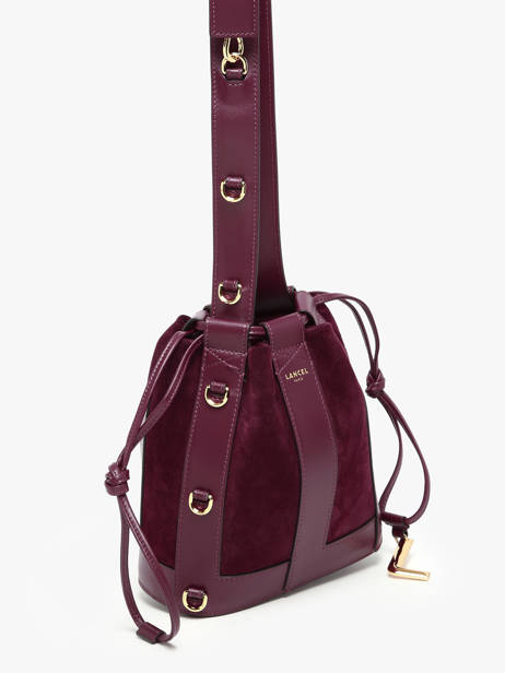 Bucket Bag S Elles Leder Lancel Rood elles A13359 ander zicht 2
