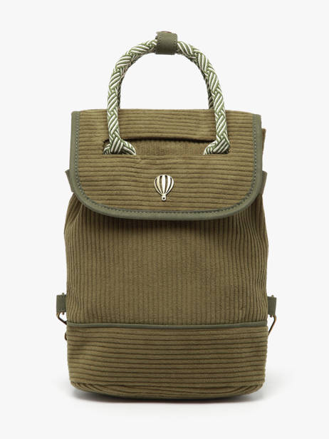 Rugzak Le voyage en panier Groen velours AHP241