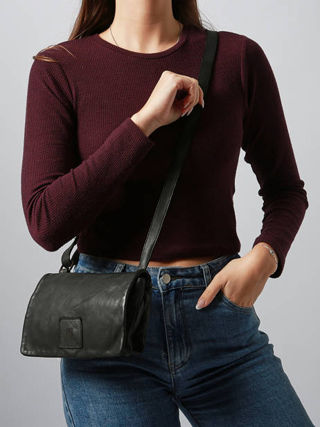 Cross Body Tas Heritage Leder Biba Zwart heritage BT33 ander zicht 1