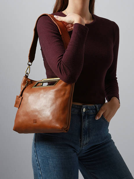 Cross Body Tas Heritage Leder Biba Bruin heritage CAP3L ander zicht 1