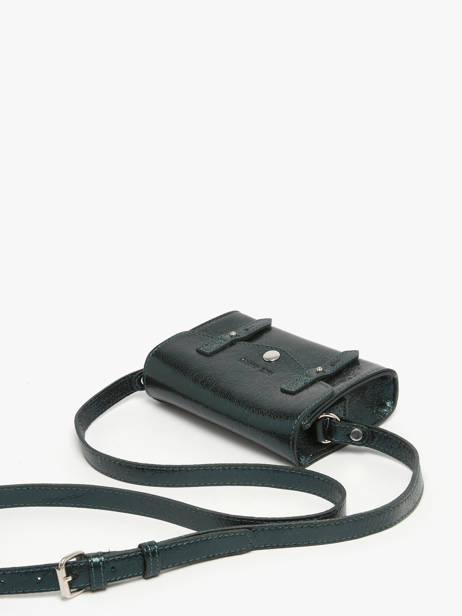 Cross Body Tas Mini Indispensable Minuit Leder Paul marius Groen minuit MINIMIN ander zicht 2