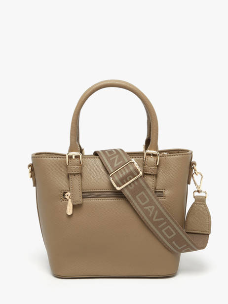 Handtassen Saffiano David jones Bruin saffiano CM7220 ander zicht 3