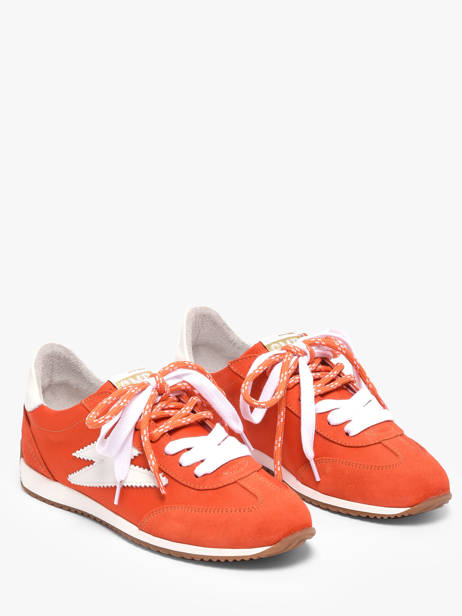 Sneakers June Uit Leder Semerdjian Oranje women JUNED479 ander zicht 1