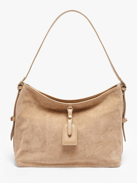 Schoudertas Velvet Caviar Leder Milano Beige velvet caviar VC250610