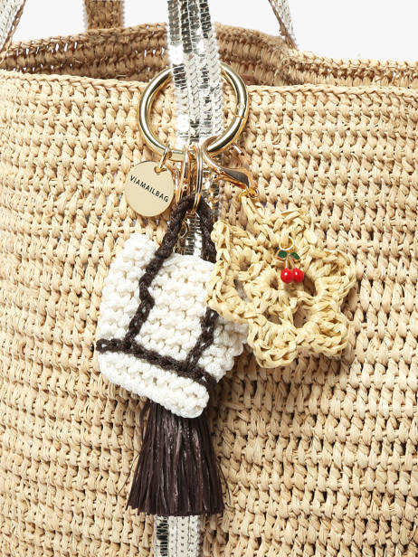 Tashengsel Viamailbag Beige short charm S ander zicht 2