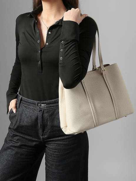 Handtas /schoudertas Grained Miniprix Beige grained A721 ander zicht 1