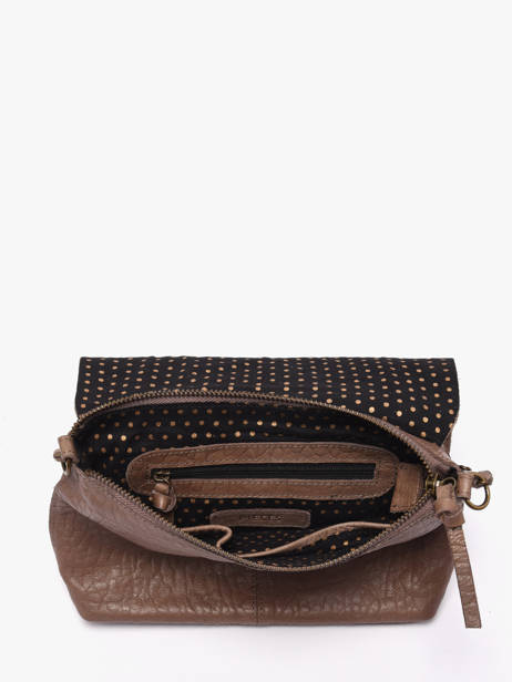 Cross Body Tas Felizia Leder Pieces Bruin felizia 17116820 ander zicht 3