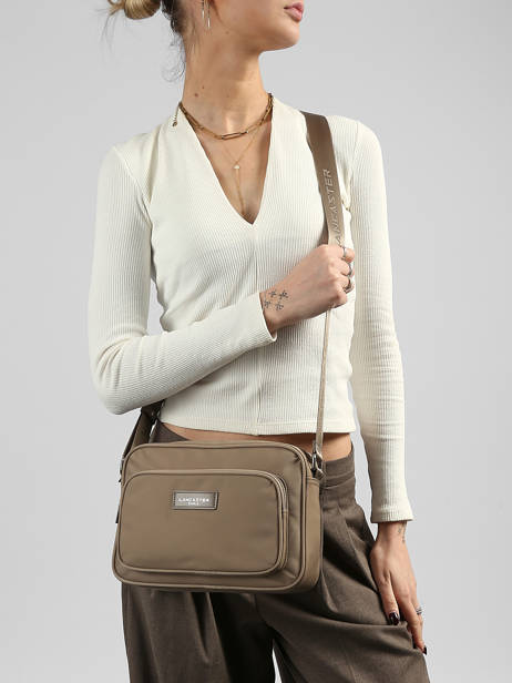 Cross Body Tas Basic Vita Nylon Lancaster Beige basic vita 77 ander zicht 1