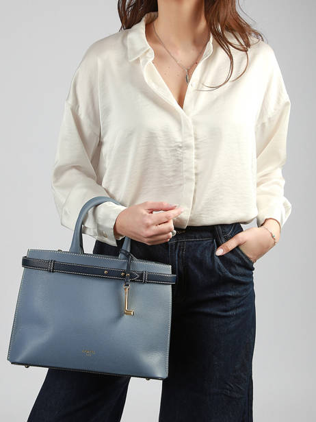 Handtas Faubourg Leder Lancel Blauw faubourg A13548 ander zicht 1