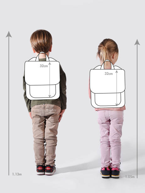 Rugzak 1 Compartiment Cameleon Groen vintage fantasy PBVGSD33 ander zicht 1