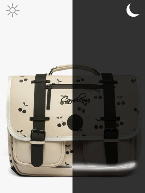 Boekentas 3 Compartimenten Cameleon Beige vintage north PBVWCA41 ander zicht 8