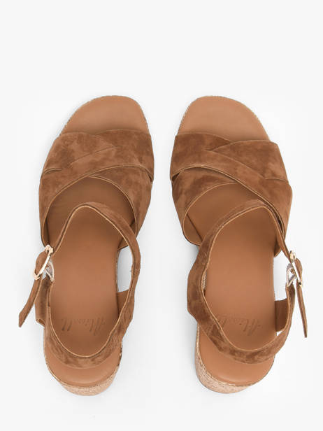 Sandalen Met Hak Uit Leder Aliwell Bruin women A123066 ander zicht 3