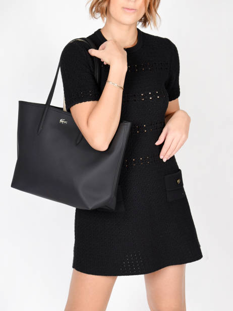 Omkeerbare Shoppingtas Anna Lacoste Zwart anna NF2142AA ander zicht 3